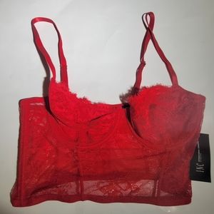International Concepts Womens Medium Lace Bustier Lingerie Red Valentine' Day